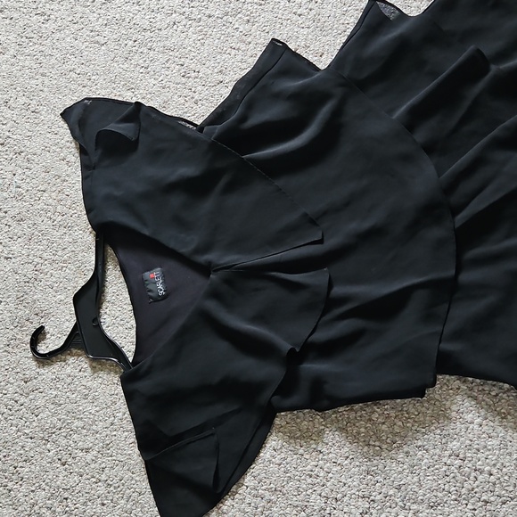 Scarlett Black Textile Layered Midi Dress. - Picture 7 of 10